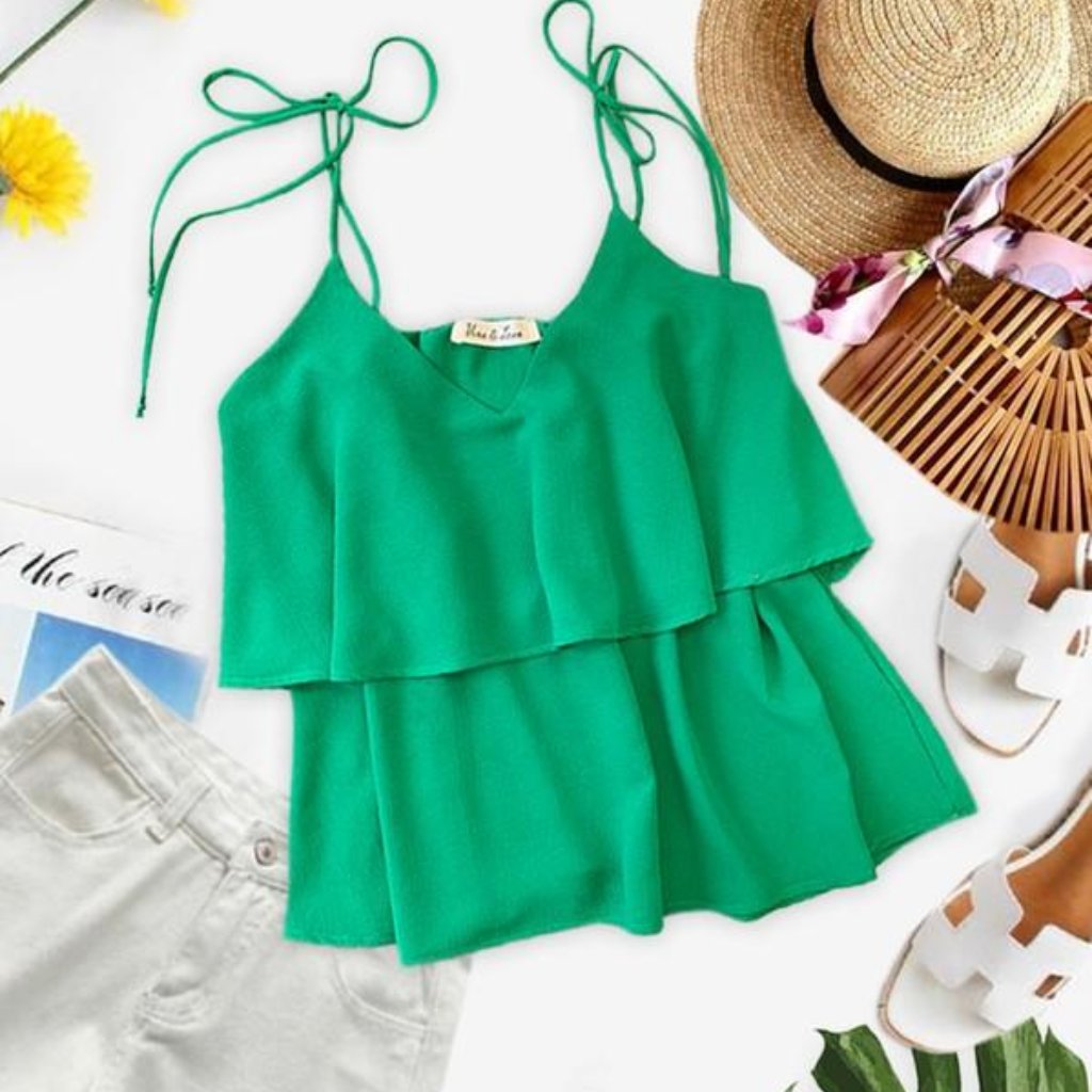 Two Tier Solid Cami Top